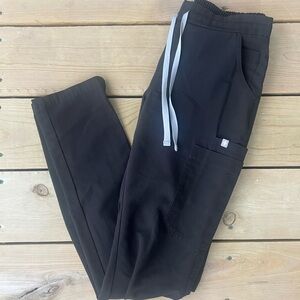 FIGS Women’s Black Scrub Pants Size XXS/T Style #TW2000T High Waisted Yola